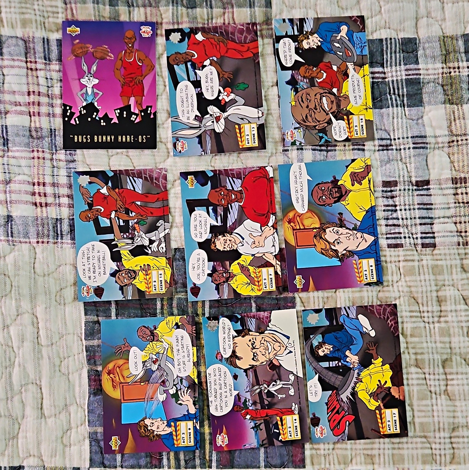 Upper Deck 1996 Space Jam Looney Tunes Non-Sport Card Lot 9 Jordan Bugs Daffy Upper Deck 1996 Space Jam Looney Tunes Non-Sport Card Lot 9 Jordan Bugs Daffy