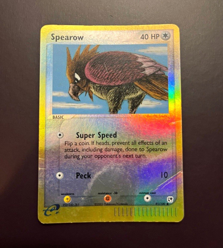 Pokémon 2003 EX Sandstorm Spearow 81/100 Reverse Holo English Ayo Kusube