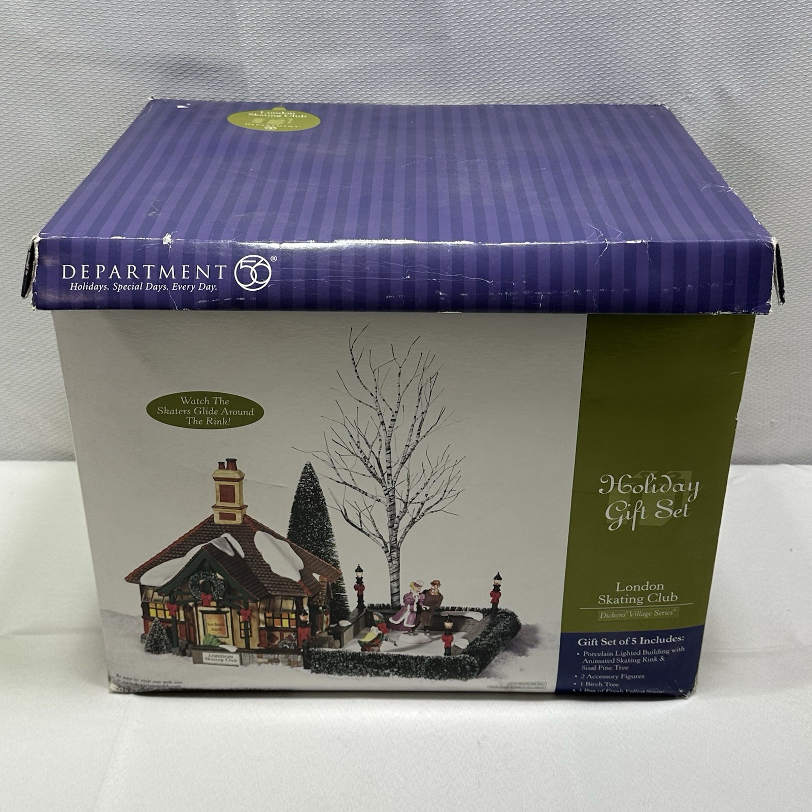 Department 56 Dickens Village London Skating Club #58700 NIB NEW - RARE