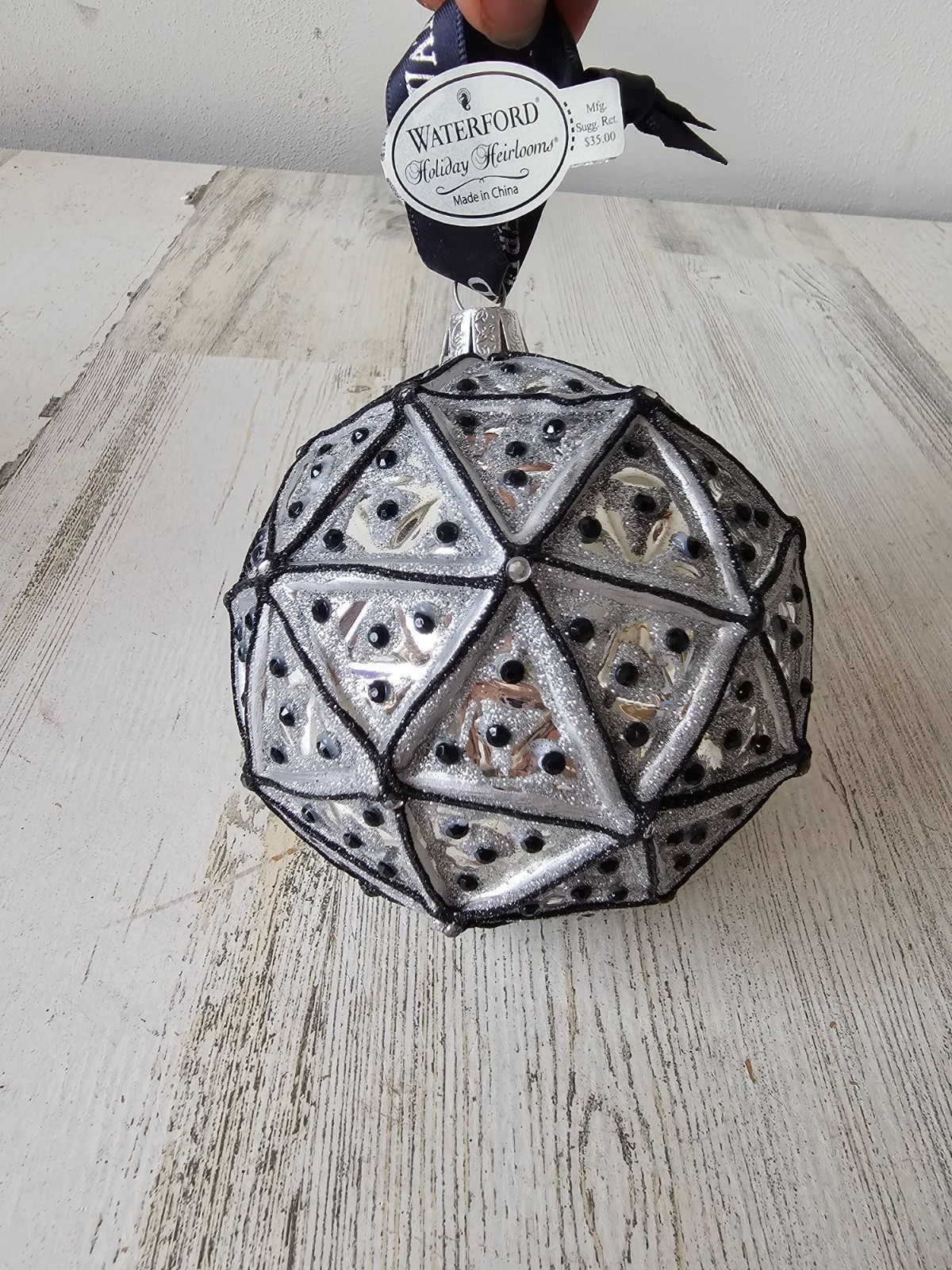 Waterford times square 2013 RARE replica ball glass ornament holiday heirloom si