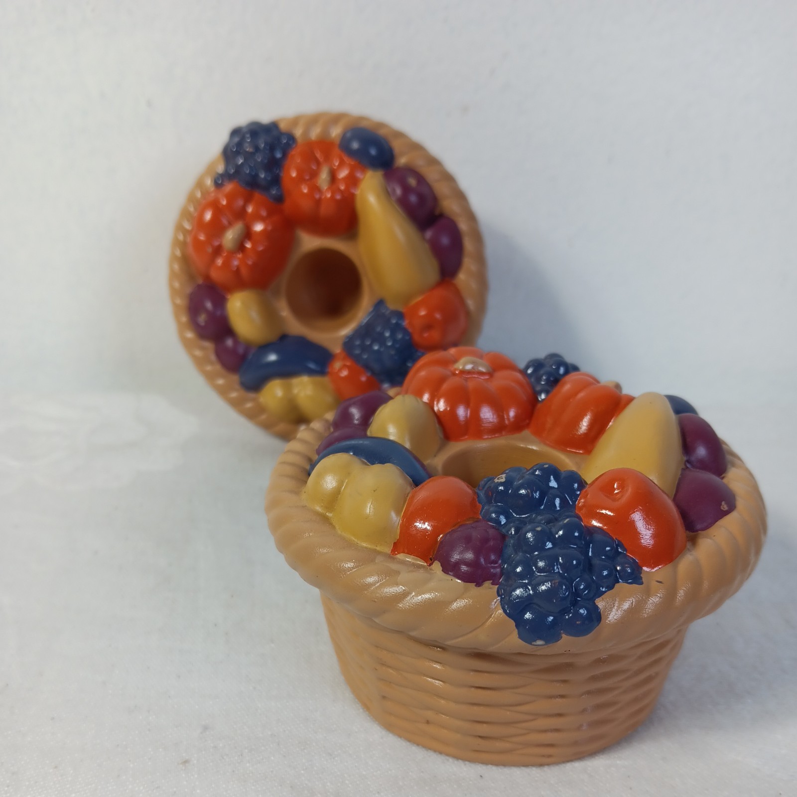 2 Vintage American Greetings Harvest Time Fall/Thanksgiving Candle Holders 2 Vintage American Greetings Harvest Time Fall/Thanksgiving Candle Holders