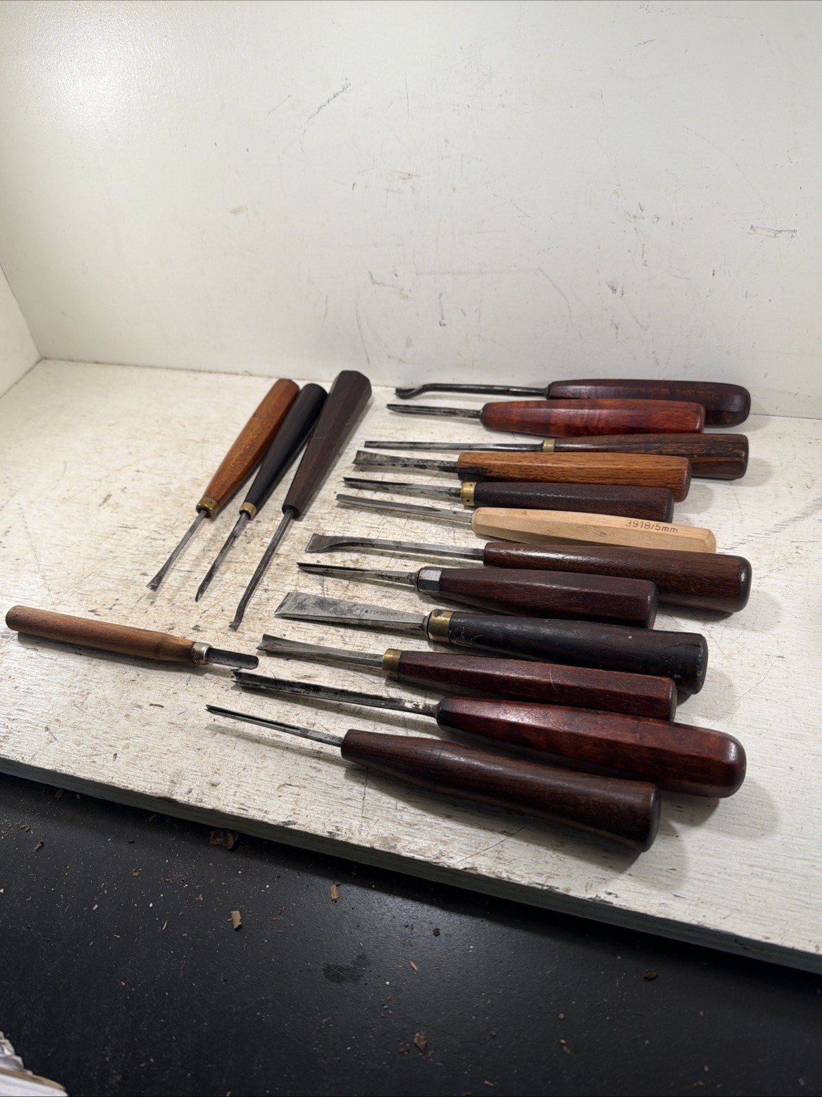 Lot Of 16 Vintage O.Linder Sheffield Stilson Japan Unmarked Gouging Chisels