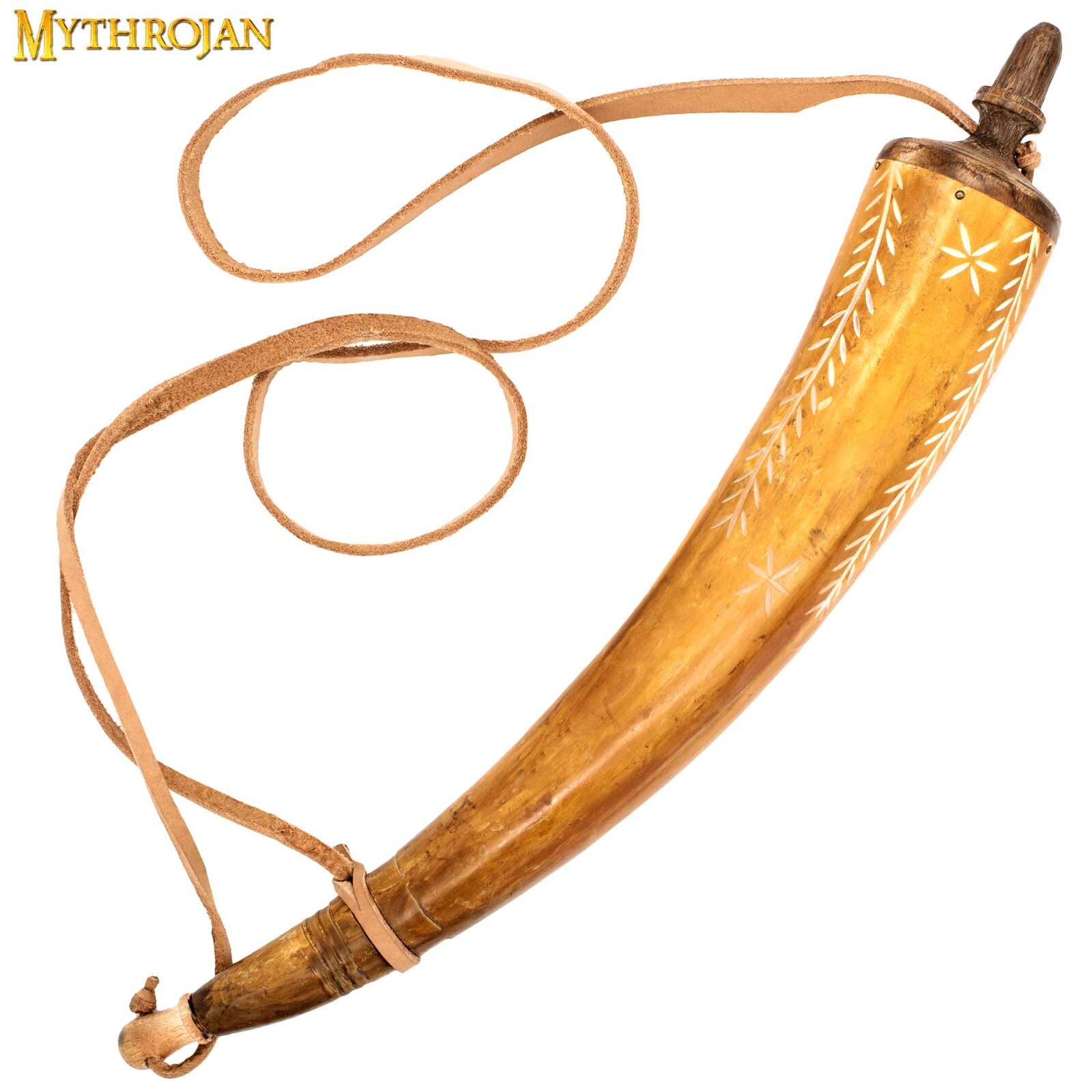 Gun Powder Horn with Strap Mountain Man Reenactment Rendezvous