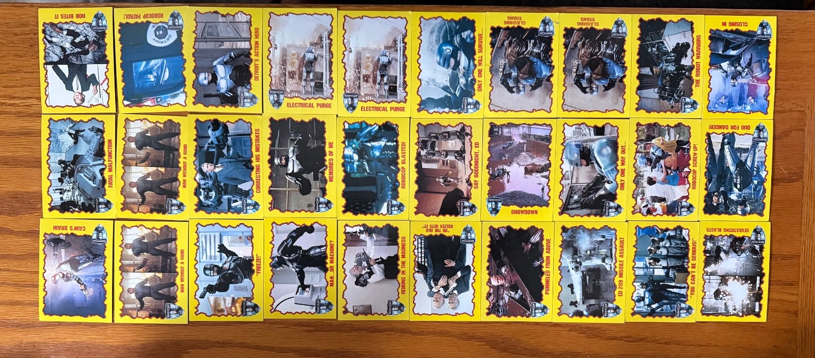 1990 Topps RoboCop 2 Movie Cards Lot w/ 3 Storyboards + Cain\'s Brain #77