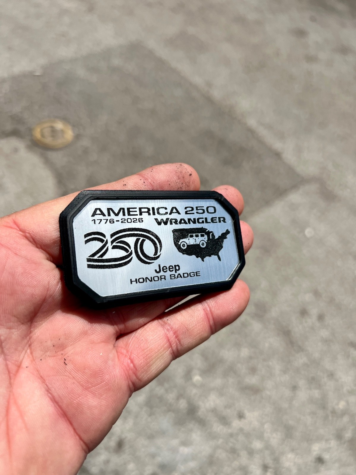 250 Years of America - Trail Badge for Jeep Wrangler 4 dr JKU / JLU