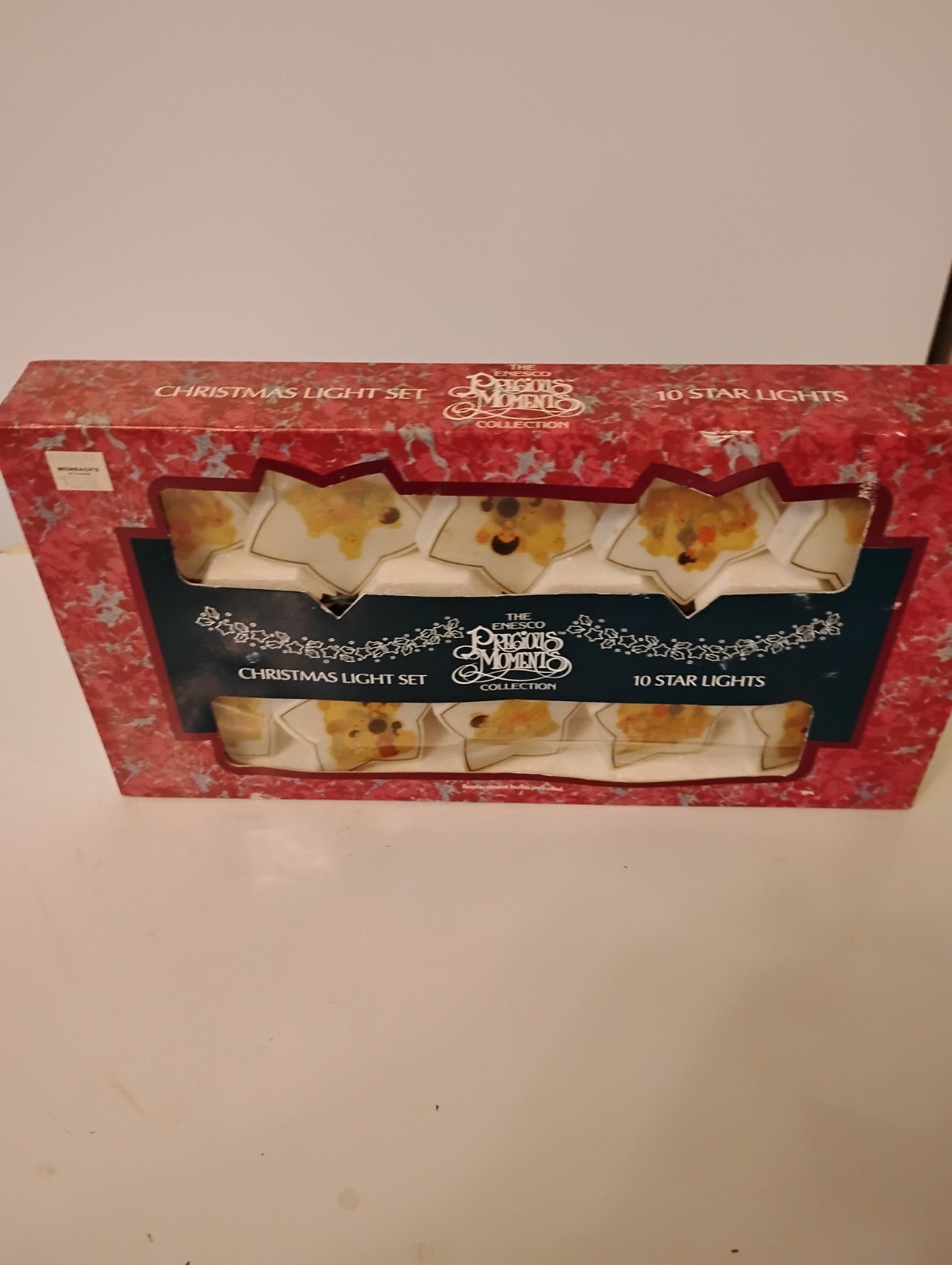 Enesco 1991 Precious Moments Christmas 10 Star String Light Set New Enesco 1991 Precious Moments Christmas 10 Star String Light Set New