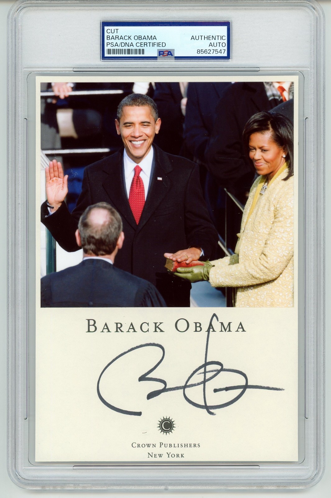 Barack Obama ~ Signed Autographed Oath of Office Michelle ~ PSA DNA Encased Barack Obama ~ Signed Autographed Oath of Office Michelle ~ PSA DNA Encased