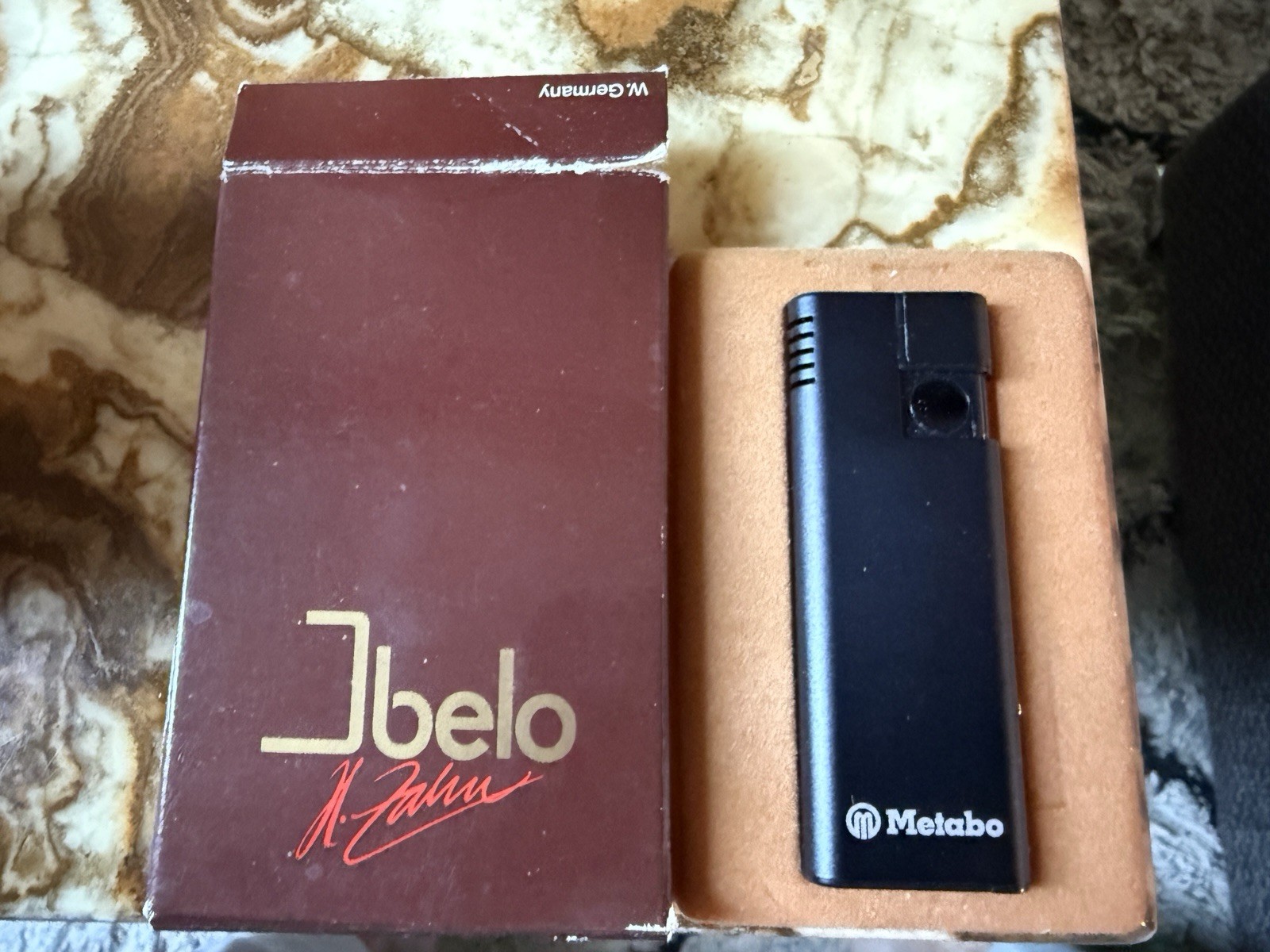 Vintage Ibelo Lighter Metabo Advertising W. Germany Unused With Original Box