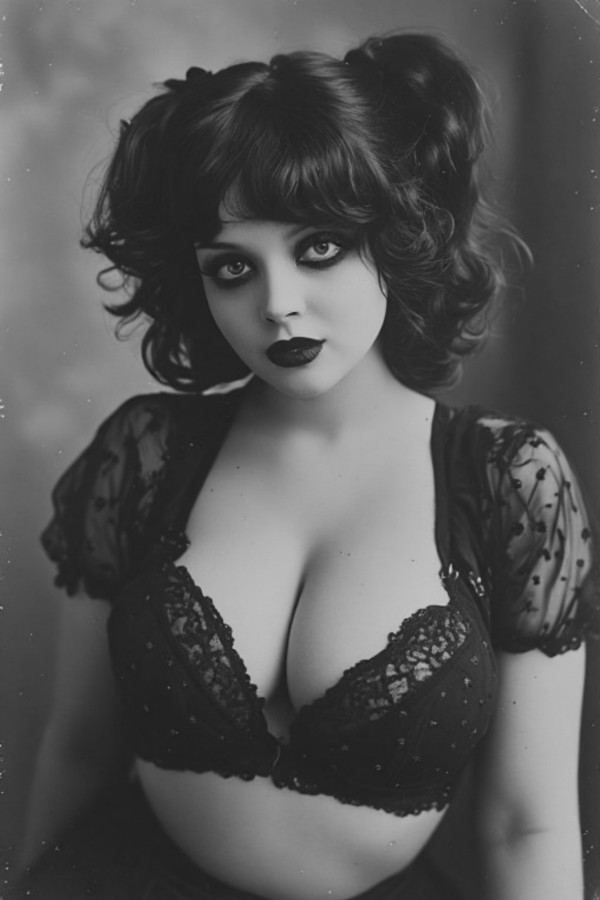Gothic Risque Pin-Up Lady Photo 4x6 Print