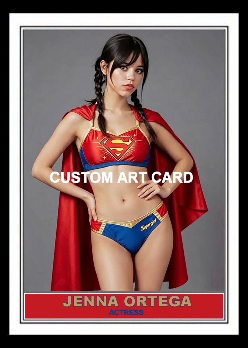 Jenna Ortega Actress Art Card Blank Back Super Girl Jenna Ortega Actress Art Card Blank Back Super Girl