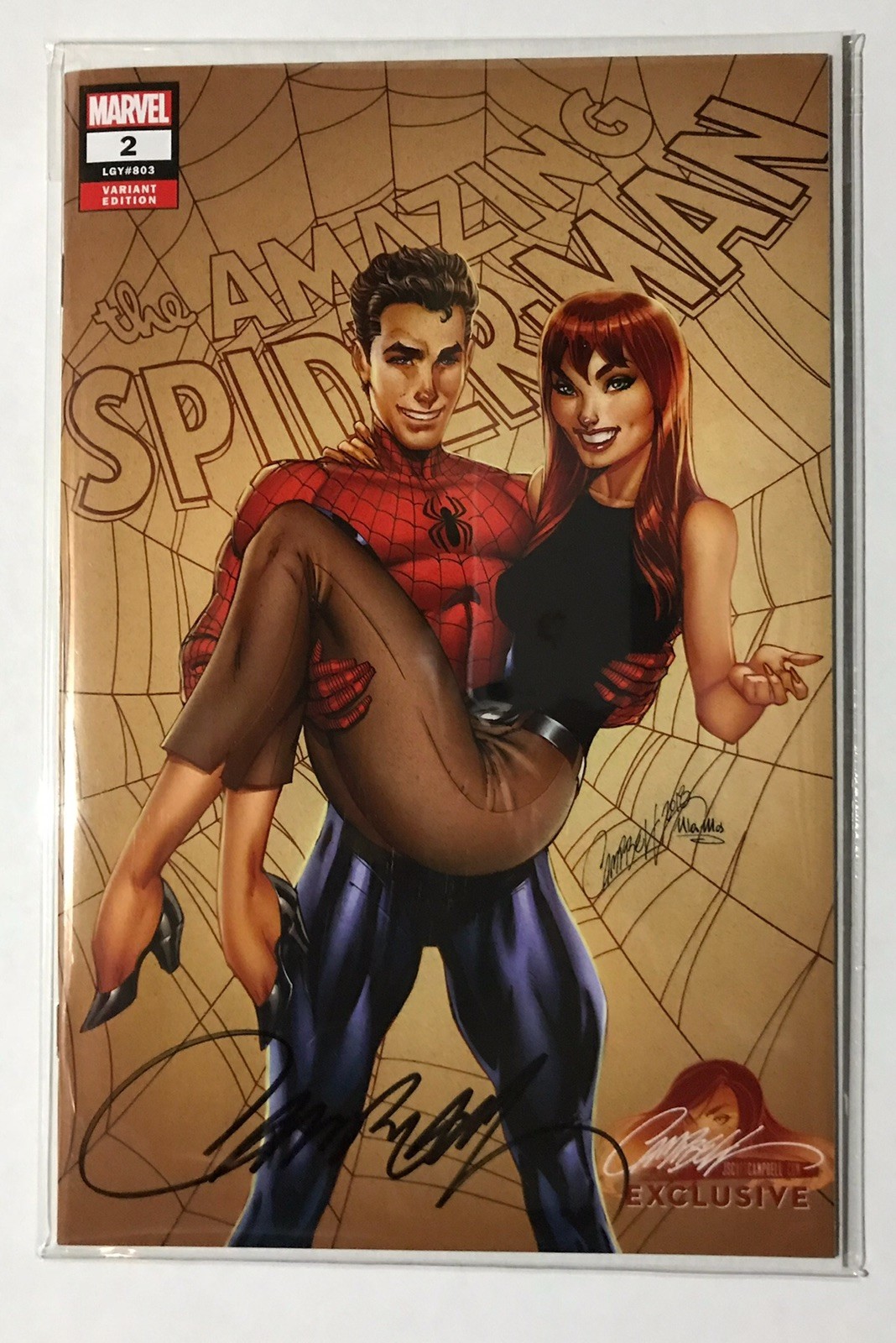 Amazing Spider-Man #2 Signed J.S. Campbell Exclusive Cover D with COA Amazing Spider-Man #2 Signed J.S. Campbell Exclusive Cover D with COA