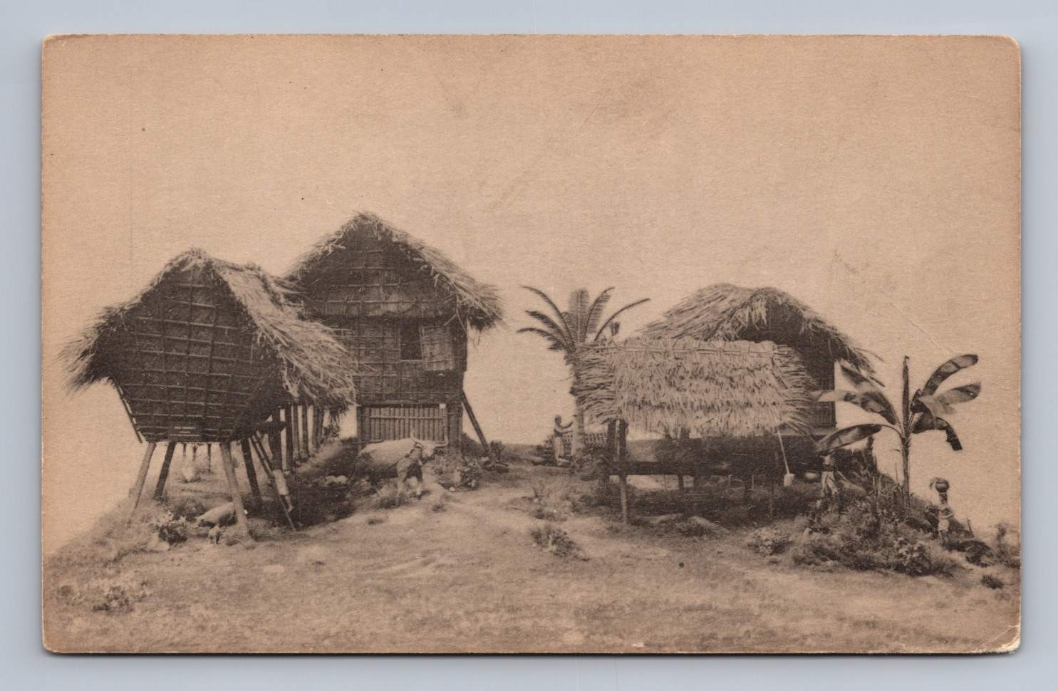 Antique Philippine Islands TINGUIAN VILLAGE Northern Luzon Model Antique Philippine Islands TINGUIAN VILLAGE Northern Luzon Model