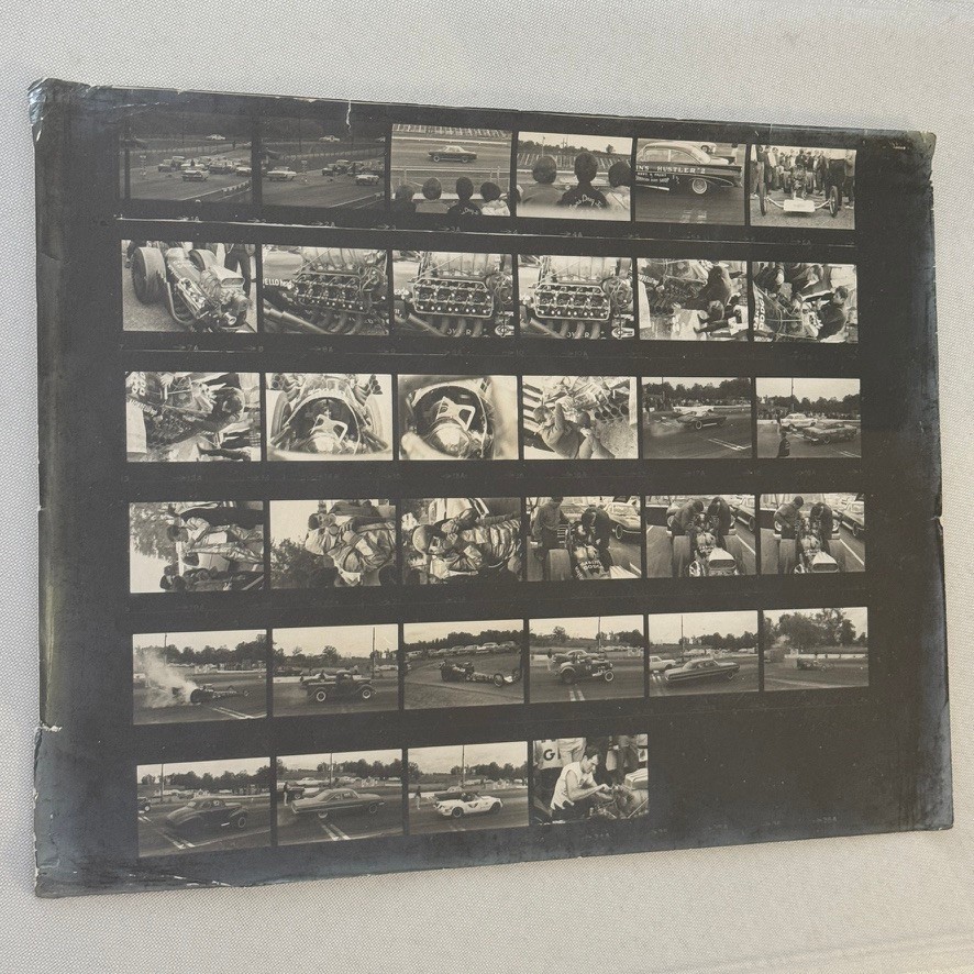 Vintage Drag Racing Racing Photo Contact Sheet Dragster Corvette Motorsport Race