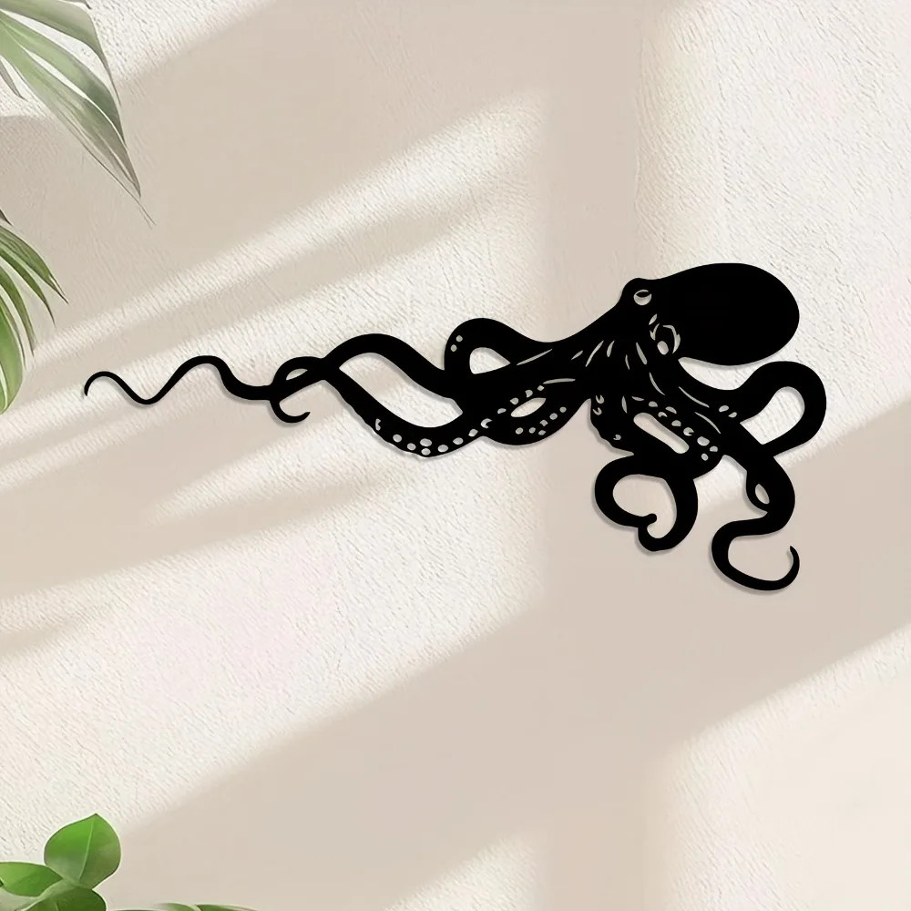 Vintage Octopus Metal Wall Art, Iron Tentacle Sculpture, Nautical Marine Vintage Octopus Metal Wall Art, Iron Tentacle Sculpture, Nautical Marine
