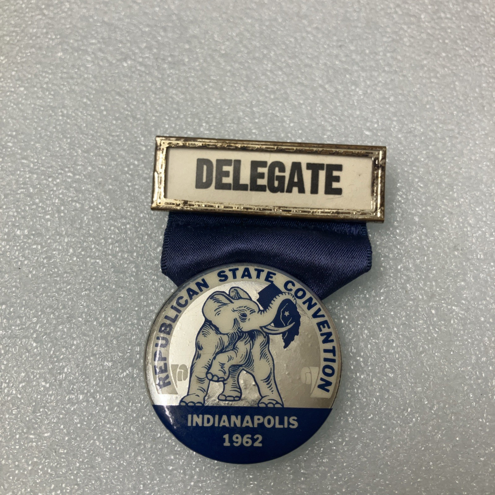 USED Vtg. Official 1962 Indiana Republican State Convention Delegate 1.5