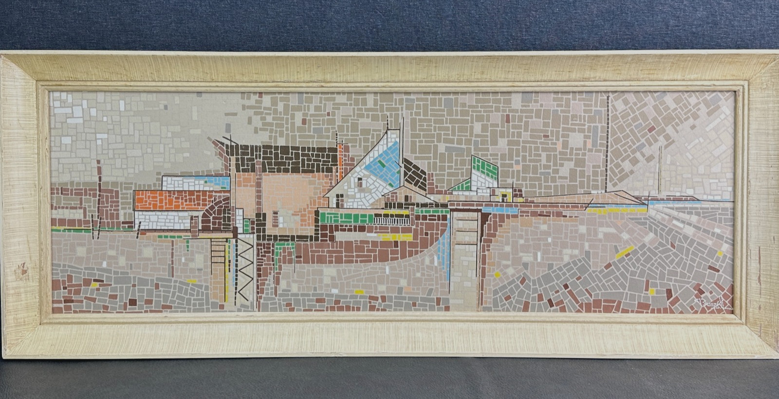 Mid Century ECONOLITE Serigraph Model #1605AH Silk Screened Print MCM BUNNELL