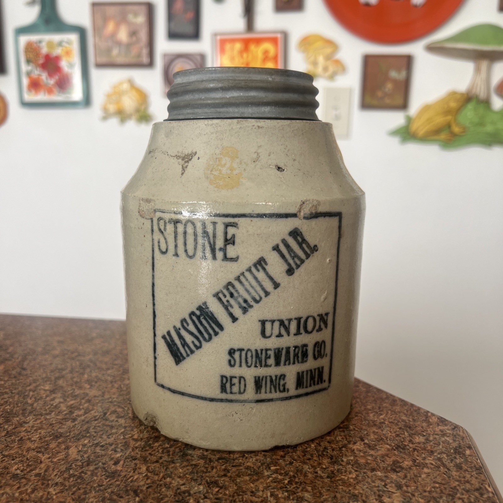 Antique Union Stoneware Co. Red Wing Small 6