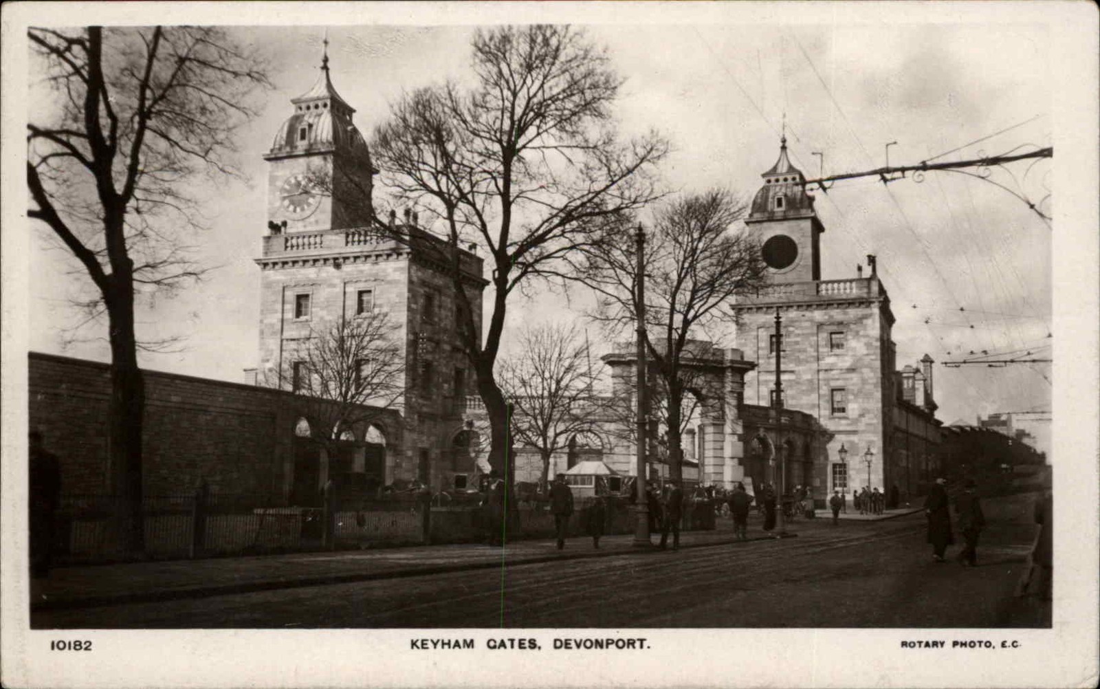 Devonport Devon Keyham Gates c1900-20s Real Photo Vintage Postcard Devonport Devon Keyham Gates c1900-20s Real Photo Vintage Postcard