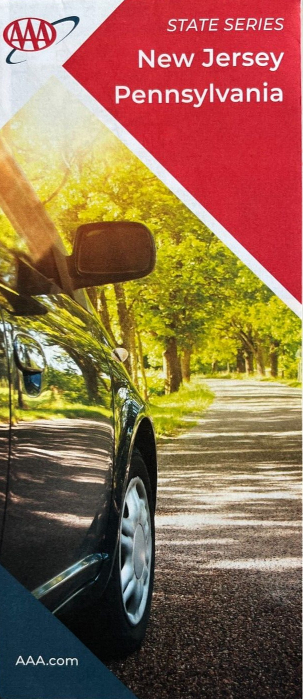 New AAA NEW JERSEY - PENNSYLVANIA STATE ROAD MAP  Highway   NJ/PA   LATEST 2025