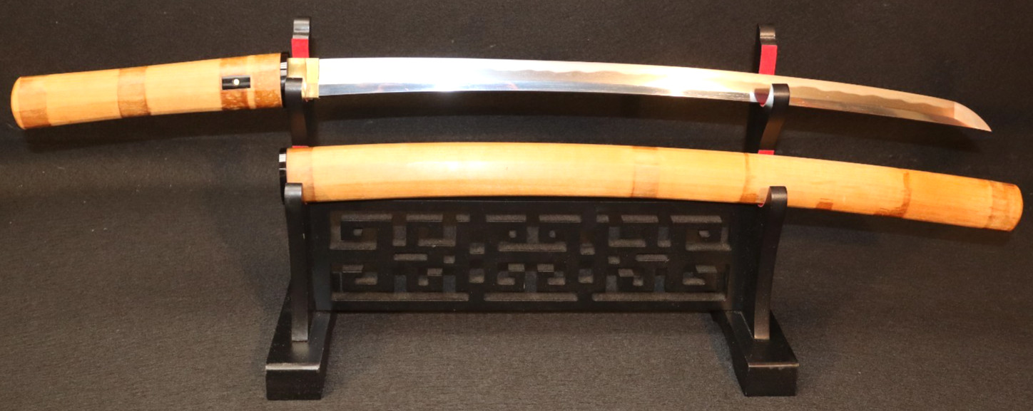 Antique Japanese Long Wakizashi Homare Kizu 誉傷 in Shirasaya, Edo Period - Mumei