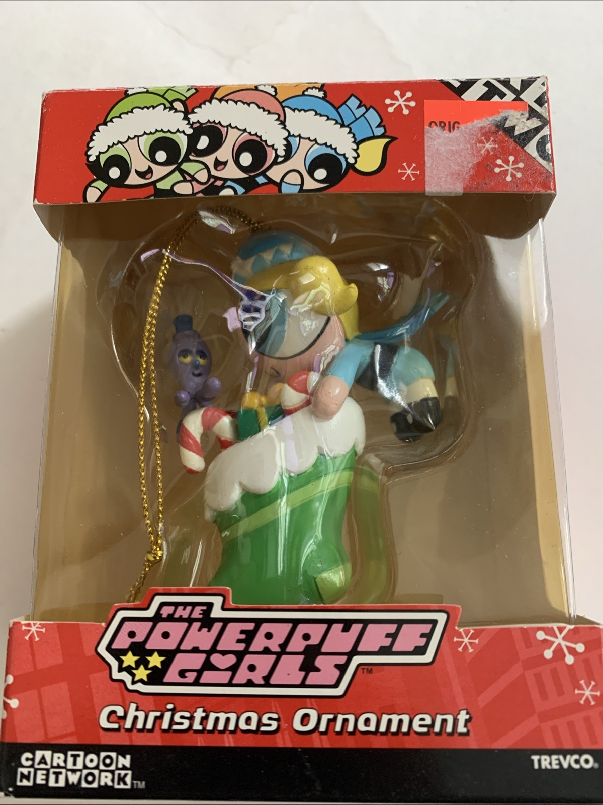 Powerpuff Girls Bubbles Christmas Ornament Cartoon Network Trevco 2002 Em3