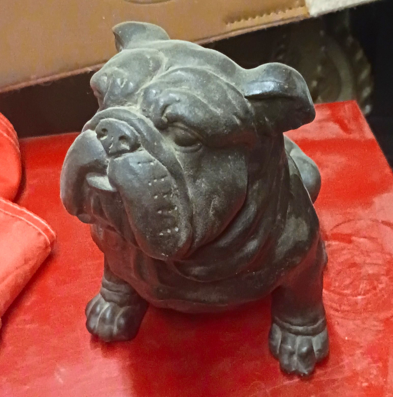 English Bulldog Metal Figurine Statue Collectible Dog Sculpture