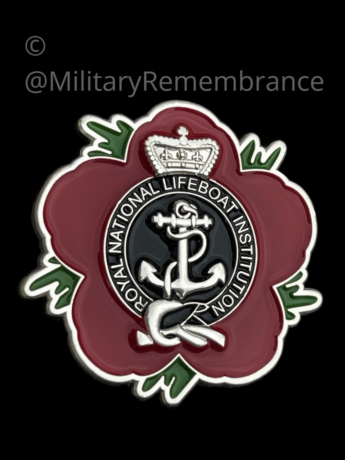 Royal National Lifeboat Institution RNLI Remembrance Flower Lapel Pin (P89)