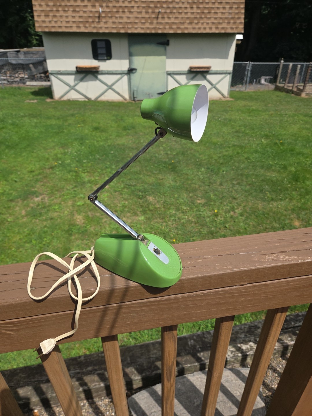 Vtg MCM Desk Lamp Hamilton Ind HC-18 Avocado Green Light Lamp *** READ ***