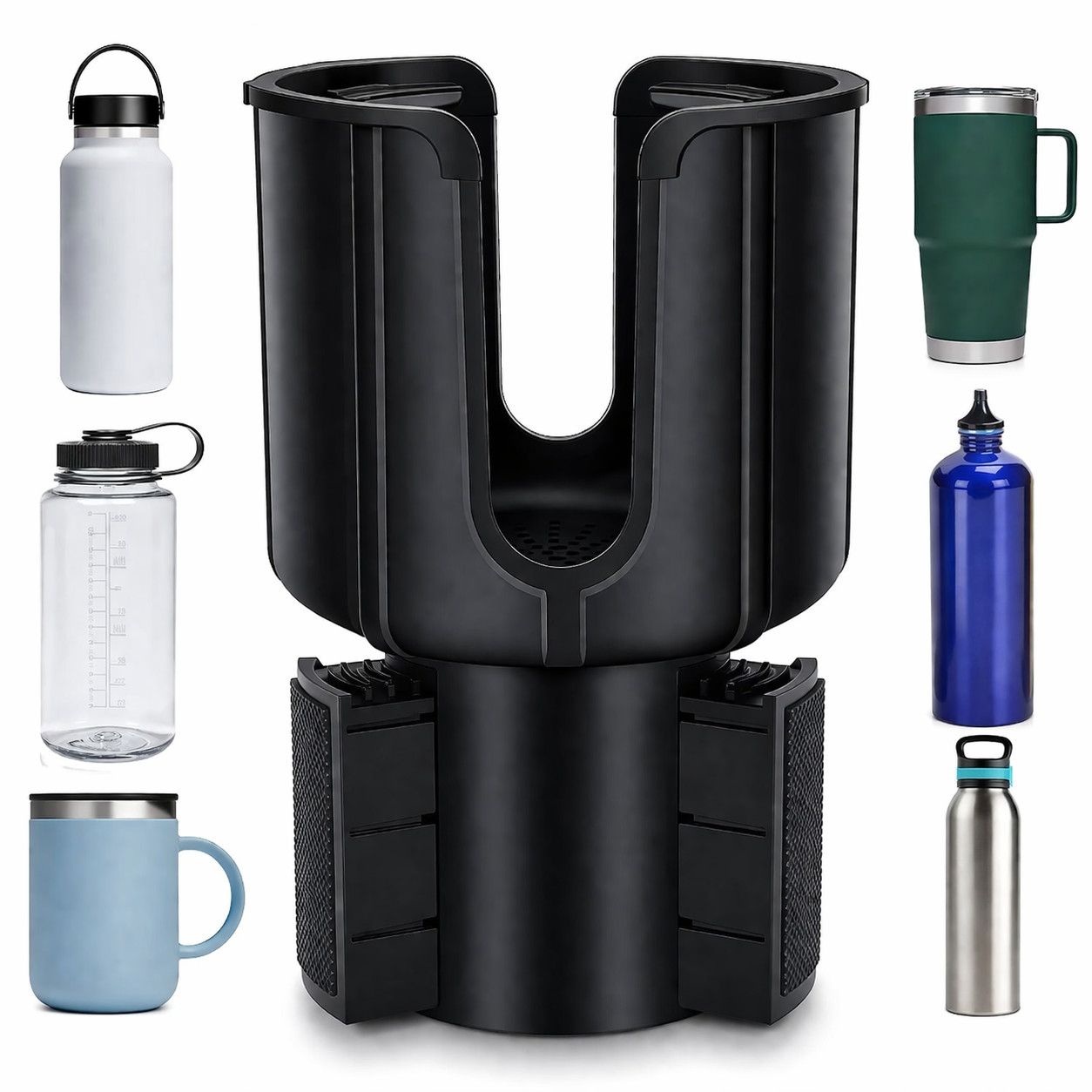 Car Cup Holder Expander Adjustable Fits Yeti Hydro Flask 16-40oz Large Bottles
