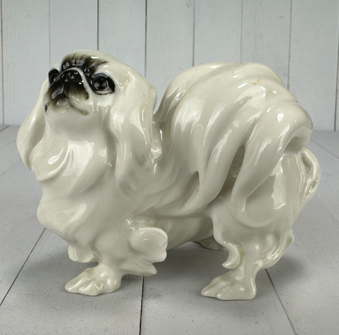 VINTAGE HUTSCHENREUTHER PEKINGESE CREAM PUPPY LION DOG FIGURINE GERMANY 4.5\ VINTAGE HUTSCHENREUTHER PEKINGESE CREAM PUPPY LION DOG FIGURINE GERMANY 4.5\