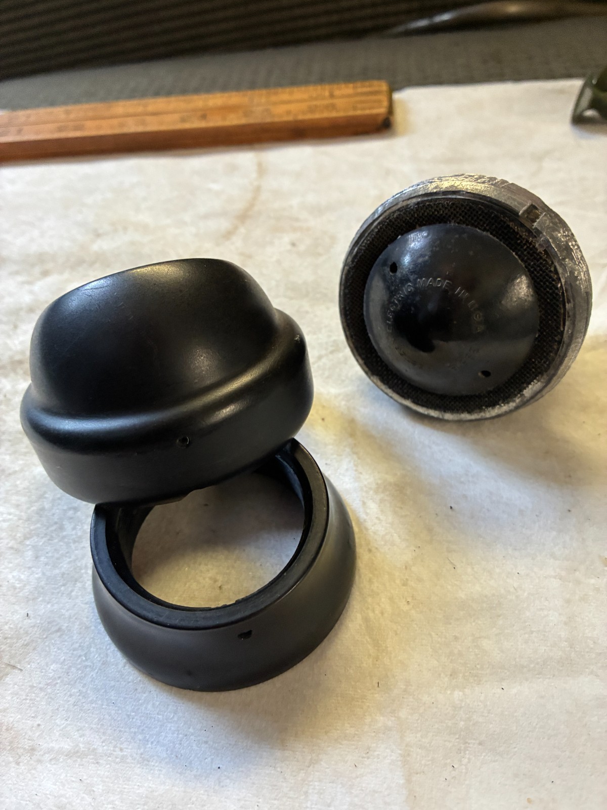 Western Electric telephone E1 handset Bullet Transmitter 395B collar mouthpiece Western Electric telephone E1 handset Bullet Transmitter 395B collar mouthpiece