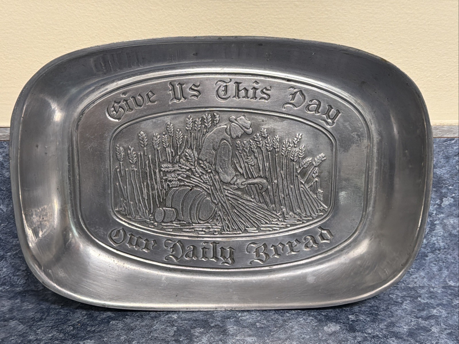 Vintage Pewter Bread Tray Duratale by Leonard \