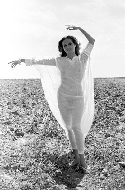 Portrait of Spanish actress Africa Pratt as she poses in a tra- 1976 Old Photo