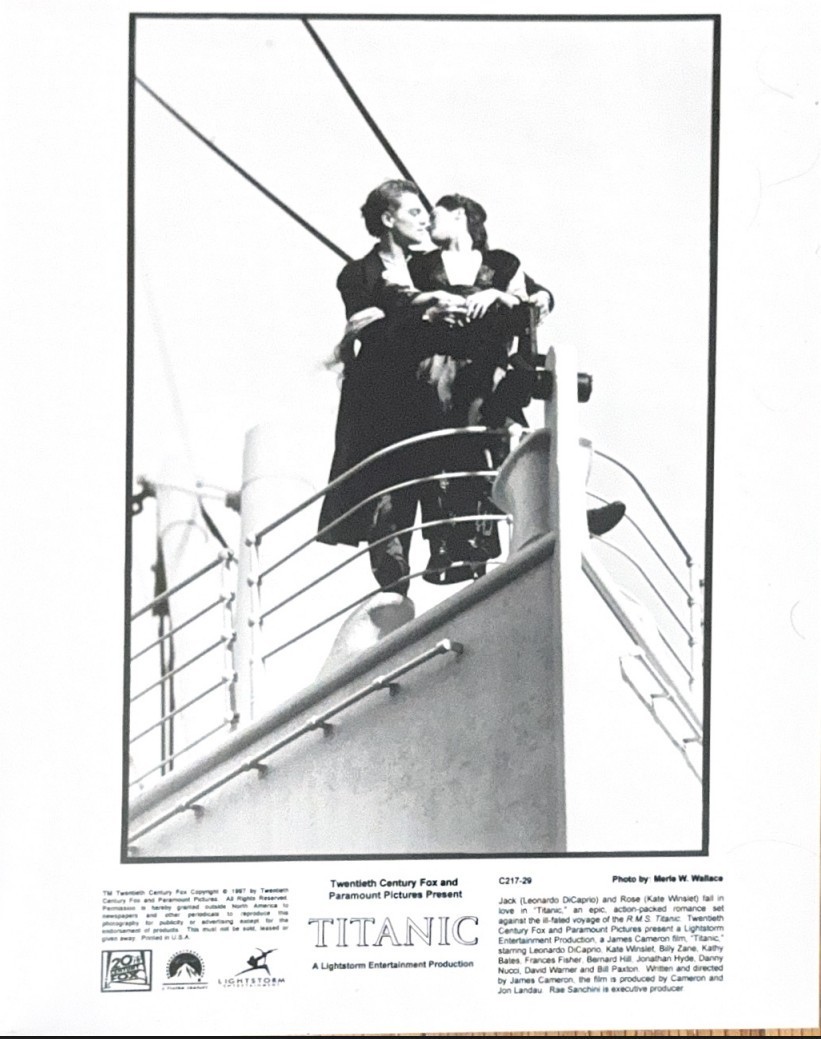 Titanic 1997 Vintage Press Photo Leonardo DiCaprio Kate Winslet 20th Century Fox
