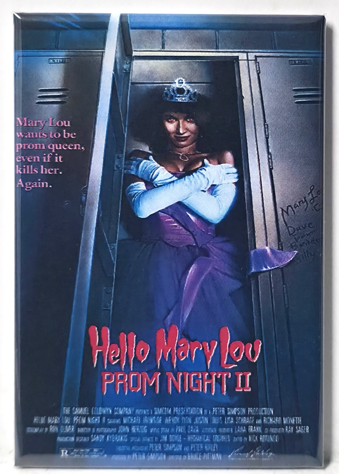 Hello Mary Lou: Prom Night II 2x3 MAGNET  Horror Movie Poster Art Retro