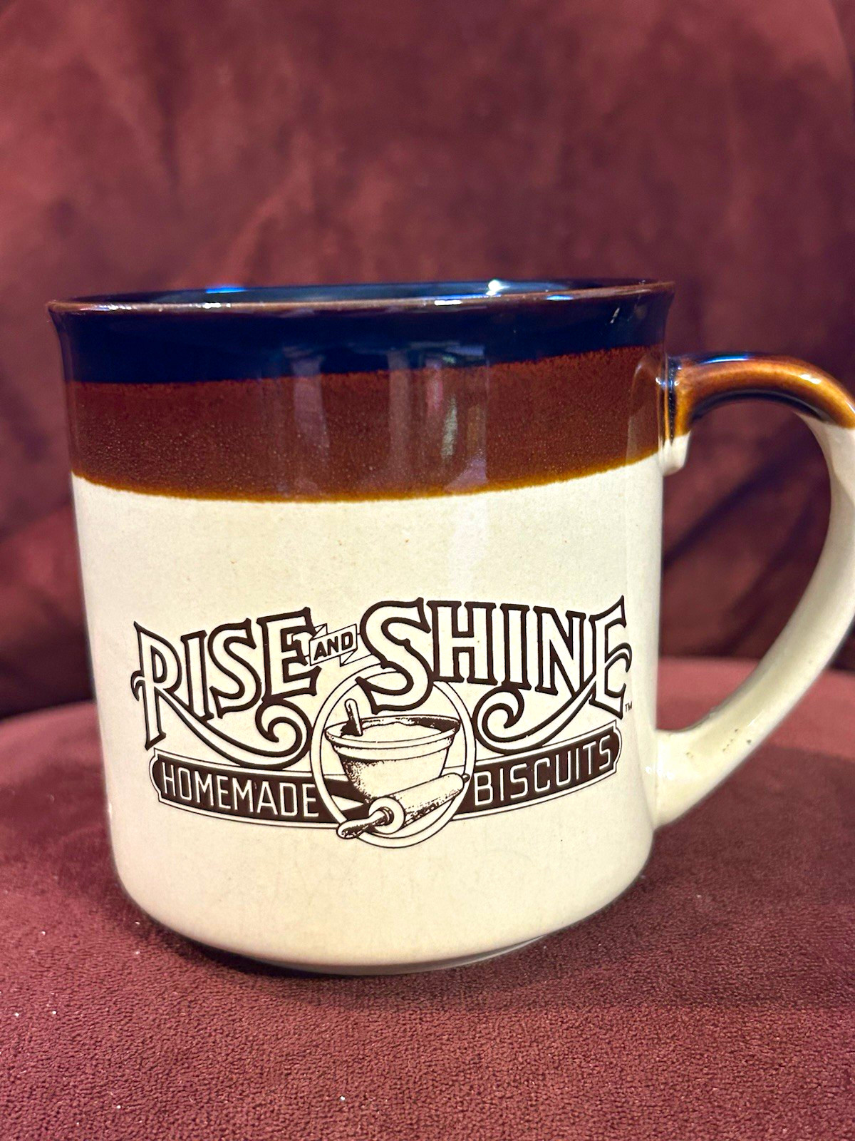 Vintage 1984 Hardees Rise & Shine Homemade Biscuits Coffee Mug Ceramic Cup Rare