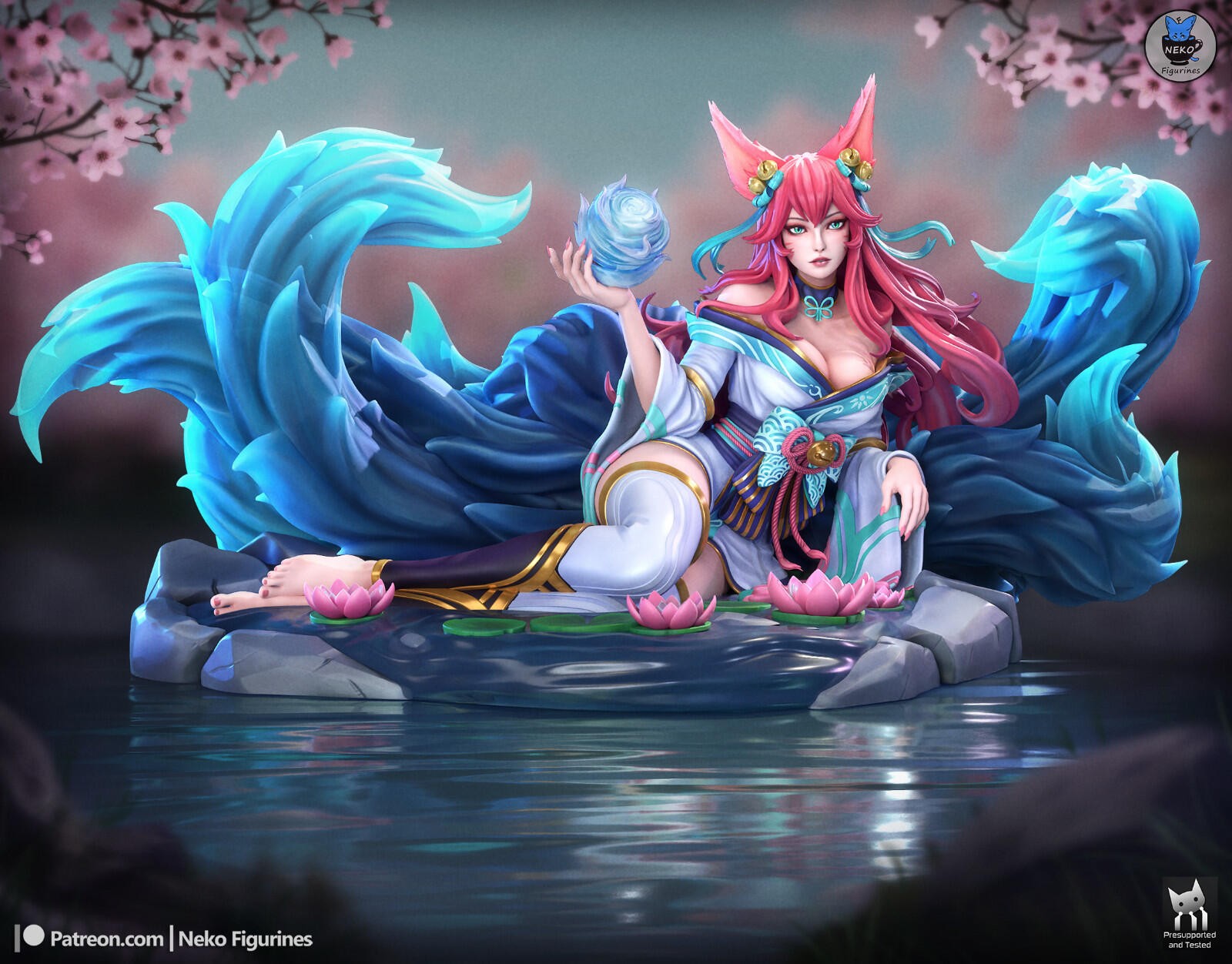 Ahri • League of Legends • Unpainted Garage Kit • 1:8 Scale