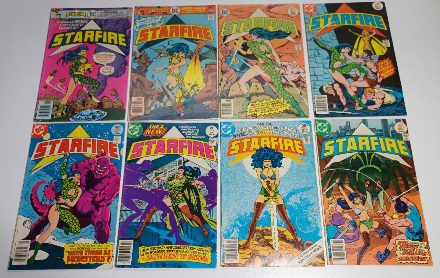 Starfire DC Comics Volume 1 1-8 Complete Run All Issues 1976-1977 (Teen Titans)