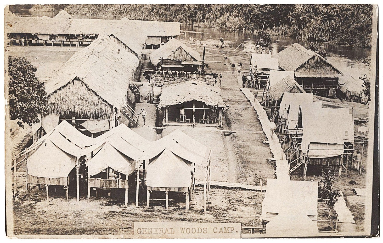 real photo Panama Canal Zone - General Woods Camp mailed antique postcard RPPC real photo Panama Canal Zone - General Woods Camp mailed antique postcard RPPC