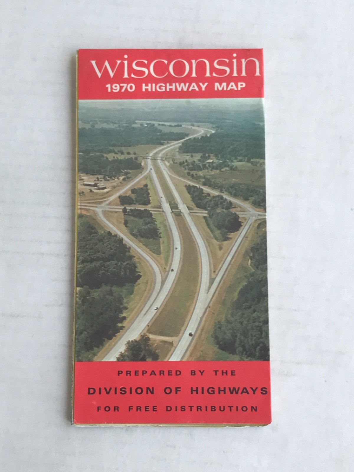 1970 Official Highway road map of Wisconsin
