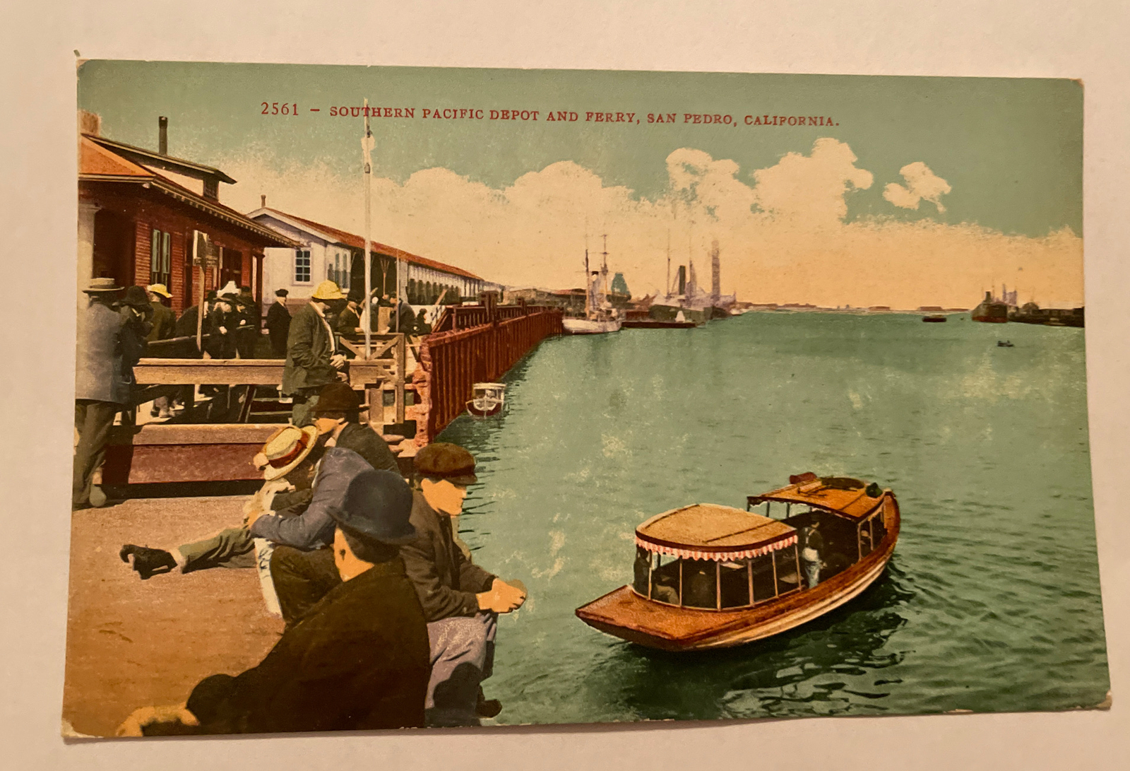 Authentic Vintage Postcard Southern Pacific Depot San Pedro, California Cc559