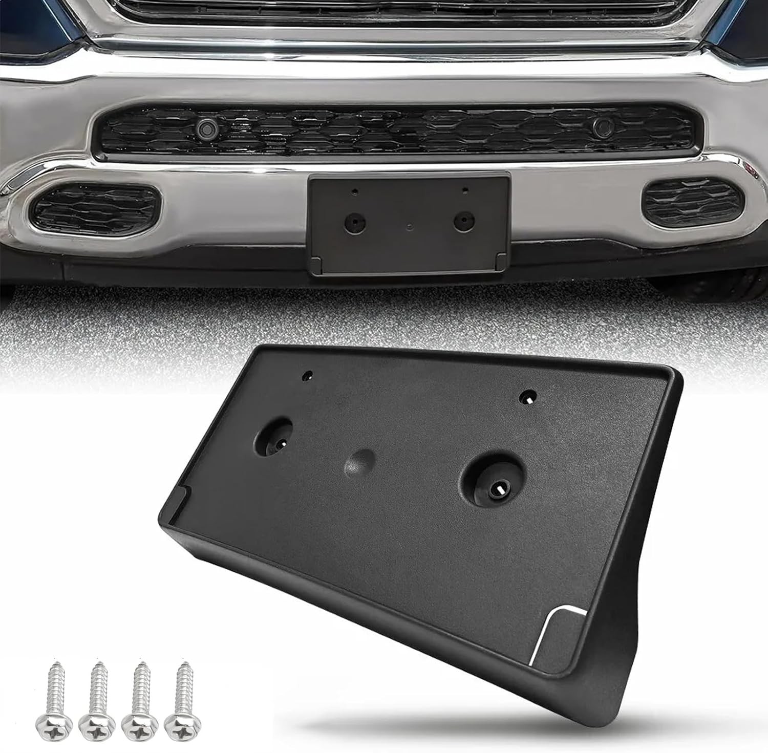 Front License Plate Frame for Dodge Ram 1500 DT 2019 2020 2021 2022 black 