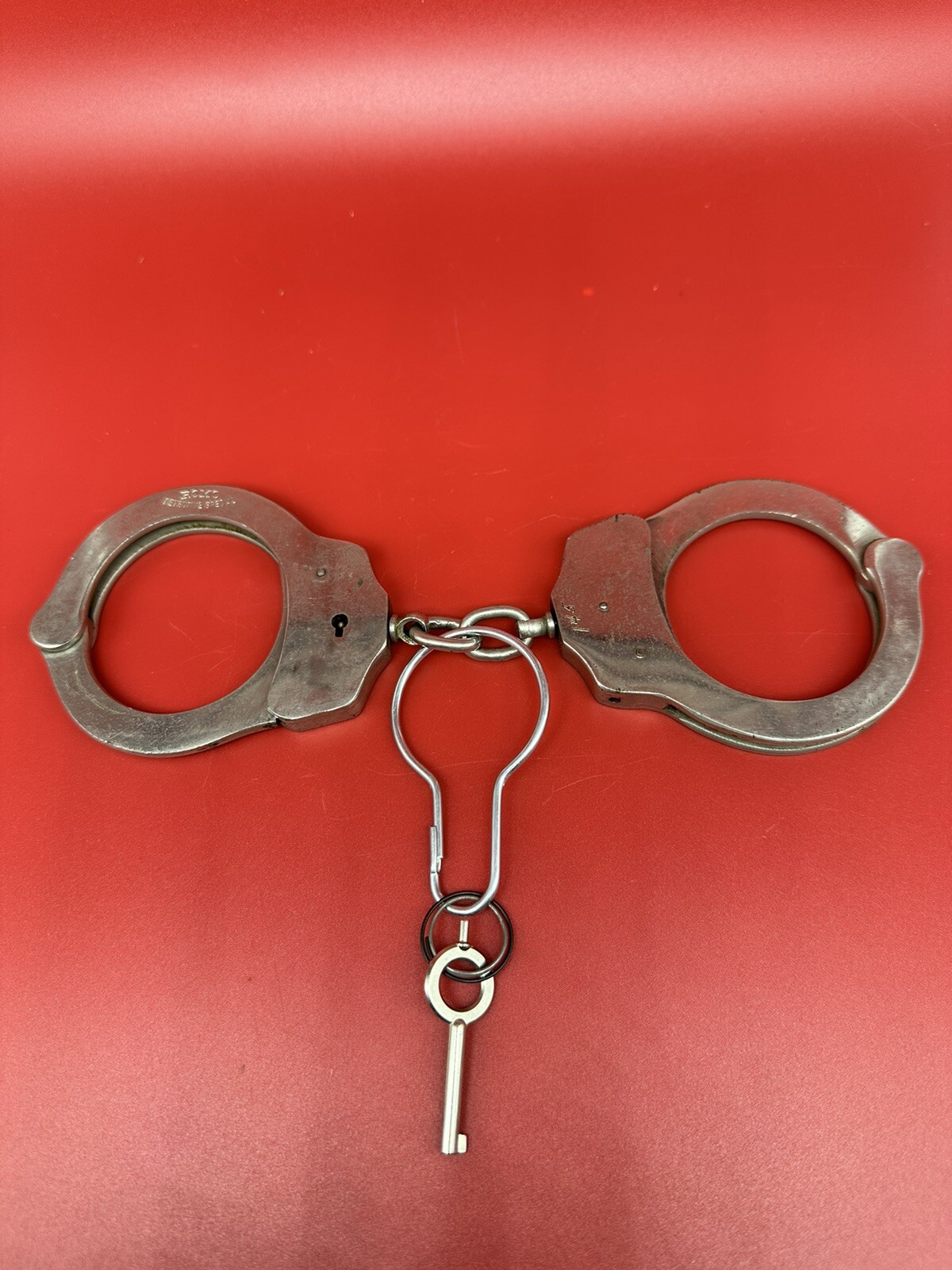 Vintage Police Detective Alcyon Handcuffs Spain with Key