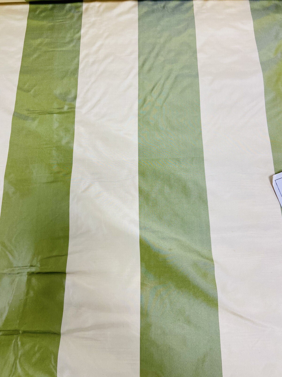 Kempton House vintage 100% Dupioni Silk Striped Fabric - 8 Yards