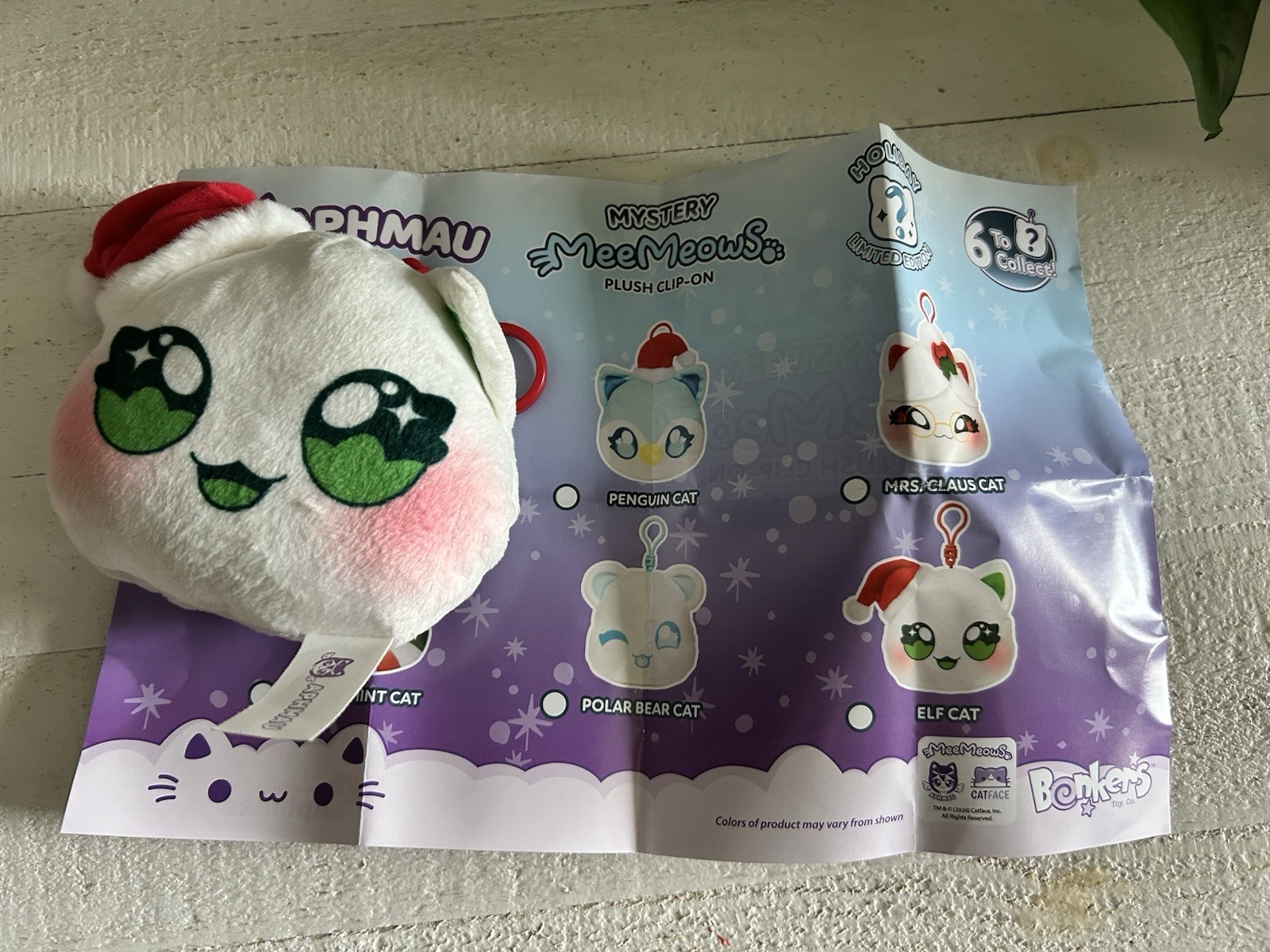 Aphmau MeeMeows Mystery Plush Clip On Elf Cat Keychain Backpack Charm Gift
