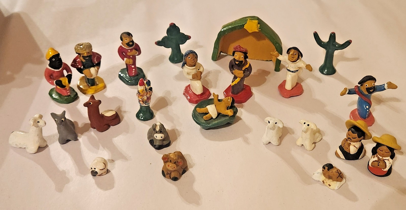 VG Small 23 Piece Terracotta Clay Nativity Set Brazil Brasil