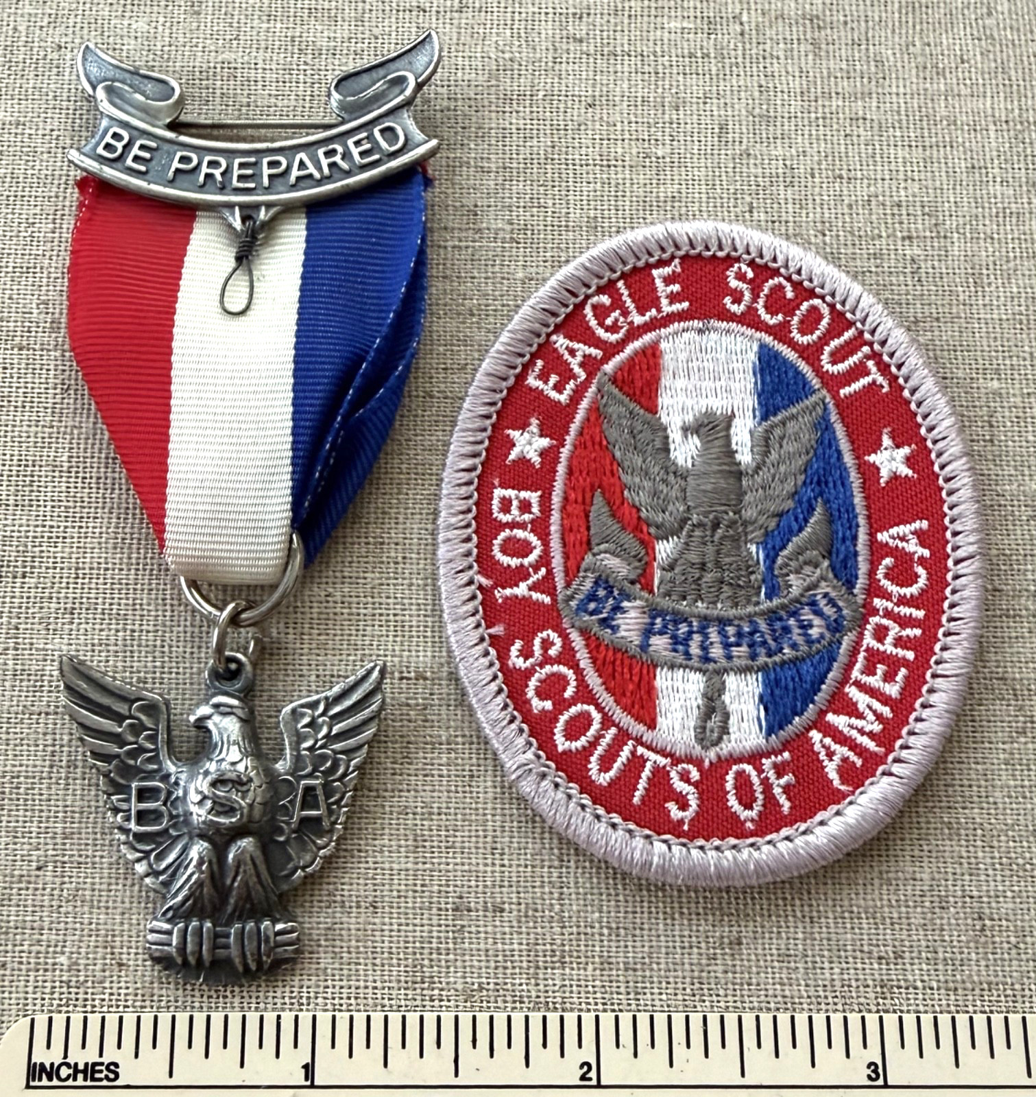 NOS EAGLE SCOUT Boy Scouts of America Rank Award MEDAL & PATCH BSA Scouting