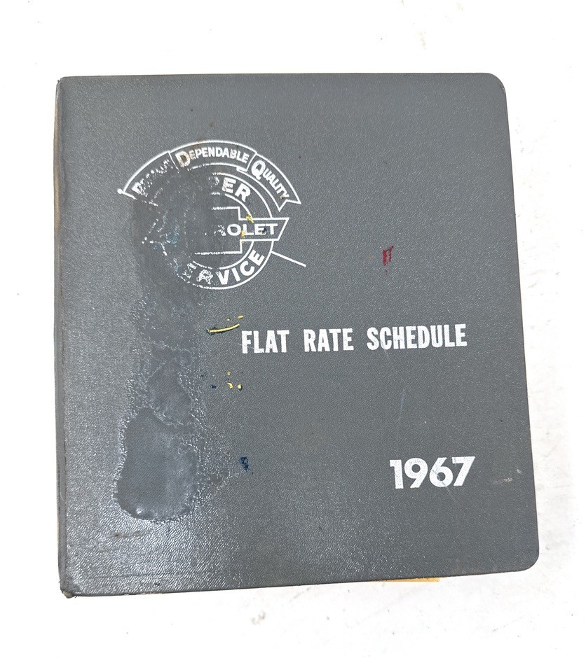 1967 Chevrolet Super Service Flat Rate Schedule Binder