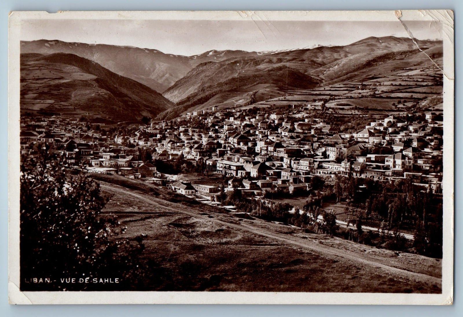 Beqaa Governorate Lebanon Postcard Zahlé General View c1930’s RPPC Photo