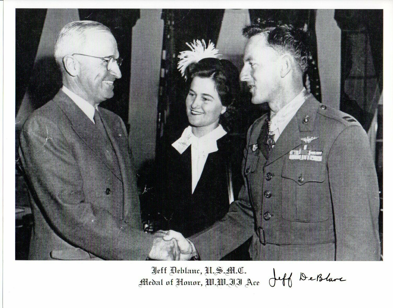 Jeff Deblanc Medal Of Honor WW2 Photo  10x8 